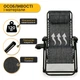 Комфортное кресло-шезлонг LEOBRO Zero Gravity Dark Grey (LB-ZGC-F1-DGR) - изображение 5