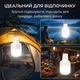 Акумуляторна LED-лампа 100W з сонячною панеллю, підвісний аварійний ліхтар з ручним вимикачем для дому, дачі, кемпінгу, риболовлі - зображення 2