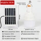Акумуляторна LED-лампа 100W з сонячною панеллю, підвісний аварійний ліхтар з ручним вимикачем для дому, дачі, кемпінгу, риболовлі - зображення 5