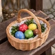 Корзина из лозы бежевая (50263) - изображение 2