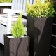 Горшок пластмассовый с вкладом FINEZJA RATTAN коричневый 19х19 см. (80803) - изображение 2