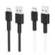 Кабель USB Borofone BX31 Silicone USB - Type C 3A Max для USB-C пристроїв, 1м, силіконове обплетення White - зображення 2