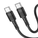 Кабель USB Hoco X83 60W Type-C to Type-C Чорний - зображення 1