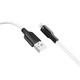 Кабель USB Ridea RC-M134 Soft Silicone потужність 12W iPhone 2.4A 1m White - Black - зображення 3