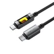 Кабель ACEFAST USB-C to USB-C fantasy color series braided Charging data cable C21-03 |1.2m, 60W/3A| Black - зображення 2