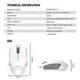 Беспроводная мышь Fantech W190 Silent Click 1600DPI белая для дома и офиса легкая эргономичная - изображение 8