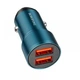 Авто зарядний пристрій 2 USB 2.4A 12Вт 12-24В кабель Lightning Borofone BZ19 Сапфірово-синій - зображення 5