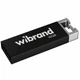 USB флешка Wibrand 16Гб USB 2.0 черный металл для хранения данных - изображение 1