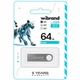 USB флешка 64GB Wibrand Puma серебро металл для хранения данных и переноса информации - изображение 2