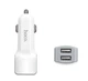 Авто зарядний пристрій Hoco Z23 2USB 2 4A 12-24V Lightning білий з кабелем 1м - зображення 7