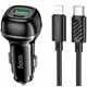 Авто зарядний пристрій Hoco Z58A 48Вт 12-24V 2USB Type-C Lightning чорний - зображення 1