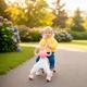 Ходунки-біговел дитячі 4 колеса з вушками-ручками BABY WALKER, Рожевий - зображення 2