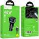 Авто зарядний пристрій Hoco Z58A 48Вт 12-24V 2USB Type-C Lightning чорний - зображення 2