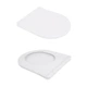 Унитаз подвесной Jay Rimless 485×360×320 мм, White, с сиденьем Slim Duroplast/ Soft-close/ Quick Relase QT07335177RW Qtap - изображение 6