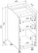 Szafka dolna z szufladami Halmar VENTO D3S mechanizm Hettich front 40x82x52 cm Dąb miodowy/Biały (4022573502145) - obraz 2