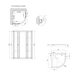 Lidz Набор: Душевая кабина Latwa SC90x90.SAT.LOW.DGR, полукруглая, стекло тонированное 4 мм + Душевой поддон Kapielka ST90x90x14 - зображення 2
