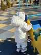 Детский демисезонный комплект Polar Teddy: курточка, штанишки, шапочка молочний 98-104 см - изображение 3