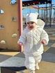 Детский демисезонный комплект Polar Teddy: курточка, штанишки, шапочка молочний 98-104 см - изображение 5