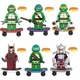 Набор коллекционных минифигурок «Черепашки-ниндзя на скейтах» (TMNT Set), 6 штук: Леонардо, Рафаэль, Микеланджело, Донателло - изображение 1