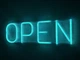 Неоновая вывеска Open 500x150 Голубой - изображение 2