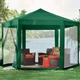 Cадовий павільйон-намет ModernHome by Multistore MultiGarden PAW 2X2X2 NET GREEN - зображення 4