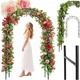 Арка садова металева 240х140х38 см зелена - зображення 2