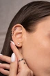 Серьга для хеликса из белого золота Трио (з40069) - изображение 6