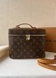 Косметичка в стиле Louis Vuitton канва 24х19х14 коричневая 45566 - изображение 2