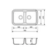 Кухонная мойка Adamant Twins 765x470x190 mokko 307223 - изображение 3