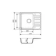 Кухонная мойка Adamant Small 570x455x180 avena 438223 - изображение 2
