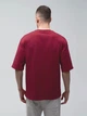 Футболка хлопковая длинная мужская Ray Oversize U0104M L/XL Бордовая (RAY2000000027043) - изображение 2