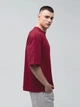 Футболка хлопковая длинная мужская Ray Oversize U0104M 2XL/3XL Бордовая (RAY2000000027050) - изображение 4