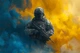 Флаг Военный ВСУ сине-желтый рассвет PromoZP 105x70 см флажная сетка односторонний - изображение 2