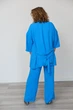 Костюм жіночий повсякдений-casual креп волошковий-білий 02-111 50р - изображение 2