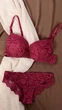 Комплект белья женский No Brand П1095 бордовый размер 85С-XL - изображение 5