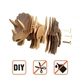 3D Пазл Конструктор Картонный Cartonic Трицератопс Динозавр (Triceratops Collectible) 105 деталей - изображение 4