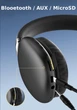 Бездротові накладні навушники SY-T10 Bluetooth 5.3, AUX 3.5 мм, Type-C, 40 мм, до 20 годин Black - зображення 2