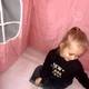 Игровая детская палатка вигвам для комнаты, портативный домик для детей с окошком, большой текстильный тип на деревянном каркасе для игр в помещении Розовый, YGMV-026-Pink - изображение 9