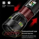 Ручний ліхтар COBA CB-W518, далекобійний, 4х181350 (8x18650), 3,7 В, power bank, зарядний пристрій Type-C, зум - зображення 11