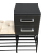 Банкетка для обуви Mzavod Калифорния-1R 100 см велюр бежевый/черный (CF-1R-100-VLR3-5-9005) - изображение 4