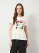 Футболка хлопковая женская Vero Moda 10341639 XS Snow White/Sunglasses (5715867520145) - изображение 1
