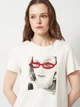 Футболка хлопковая женская Vero Moda 10341639 XL Snow White/Sunglasses (5715867520169) - изображение 4