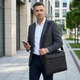 Текстильна ділова сумка для ноутбука роботи та документів FABRA 22585 Чорна - зображення 3