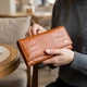 Женский кожаный кошелек для карт купюр и монет CANPELLINI bg215fash28 Рыжий - изображение 1