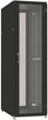 Шафа ZPAS 19", 42U, SZB IT, одностулкові передні та задні перфоровані двері, 600x600 мм, максимально 1500кг, чорна - зображення 1