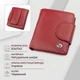 Жіночий шкіряний гаманець для карток купюр та монет ST Leather bg184fash99 Червоний - зображення 3