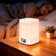 Портативна світильник нічник Hoco HX15 Smart з годинником 1.5W, 1200mAh, 6500K,3000K,4500K, 7 годин роботи White - изображение 2