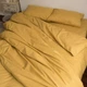 Постільна білизна KoTetextile з ранфорсу євро 200-220 см 70-70 2шт гірчичний - зображення 1