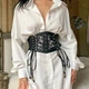 Корсет широкий кружевной утягивающий черный - изображение 1