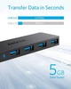 USB-хаб Anker 4 порти, багатопортовий USB 3.0-хаб, USB-розгалужувач для ноутбука - зображення 5
